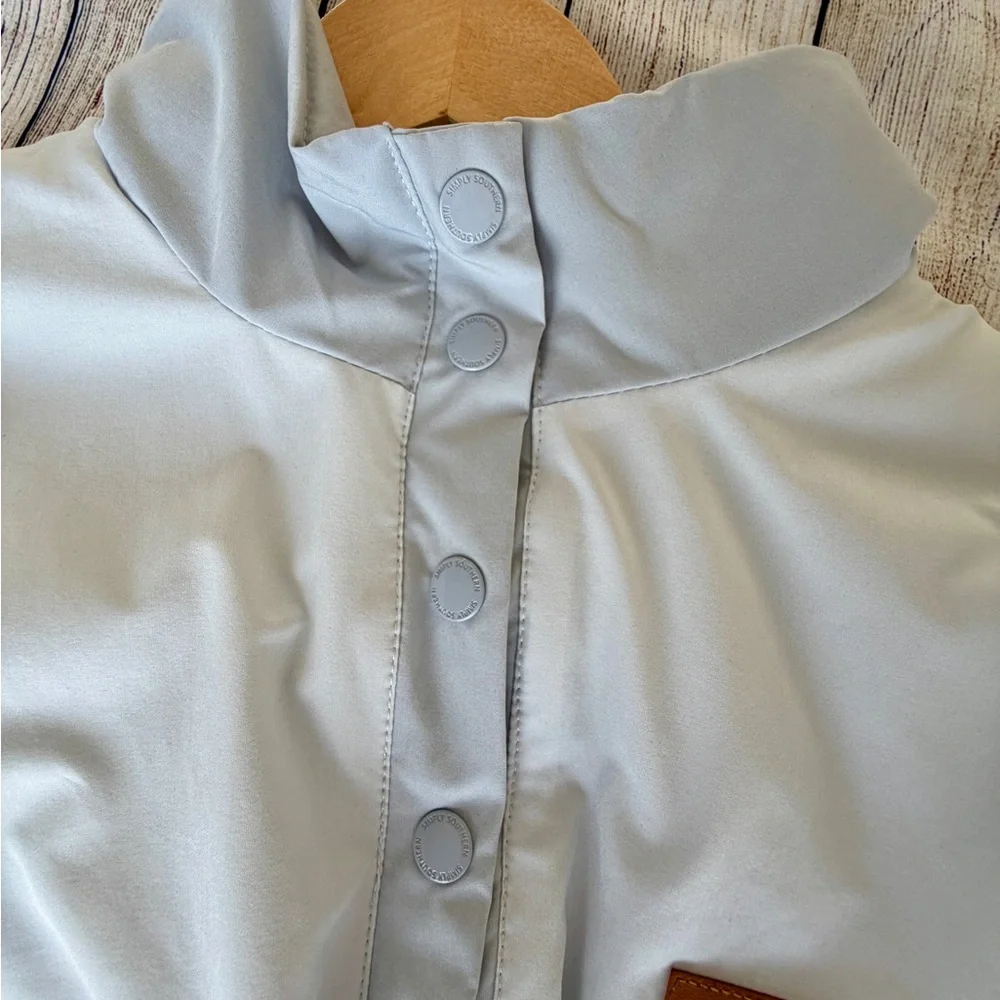 SIMPLY SOUTHERN Kids XL Quarter Snap Pullover Grey & White